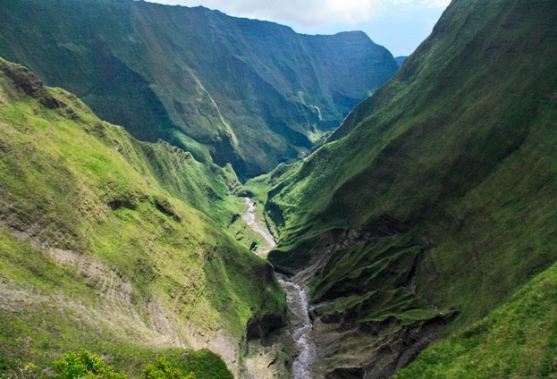 Cassé de la Rivière de l’Est depuis le Volcan